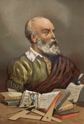 Ritratto di Petrus Ramus o Pierre de La Ramee umanista, matematico e filosofo (Cuts, Oise)