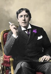 Ritratto dello scrittore Oscar Wilde. Fotografia del XIX secolo