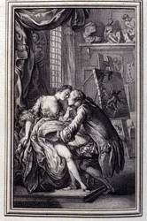 La tavola - in "Racconti e novelle in versi" di Jean La Fontaine. 1762.