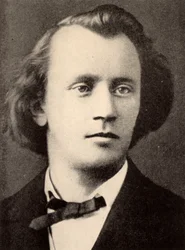 Johannes Brahms (1833-1897) compositore tedesco, mezzatinta del 1866