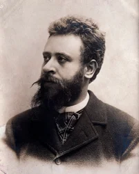 Ritratto di Alberto Franchetti (1860-1942) compositore italiano Fotografia. XIX secolo. Bologna, civico museo musicale