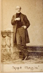 Ritratto di Giuseppe Mazzini, con autografo