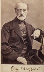 Ritratto di Giuseppe Mazzini, con autografo
