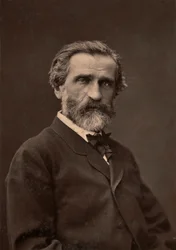 Ritratto di Giuseppe Verdi, famoso compositore