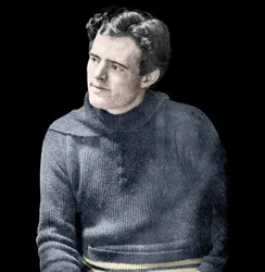 Ritratto di Jack London (1876-1916), romanziere americano.