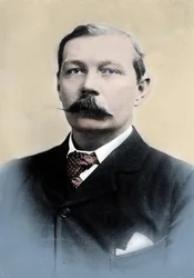 Ritratto di Sir Arthur Conan Doyle (1859-1930), scrittore inglese, creatore del personaggio di "Sherlock Holmes"