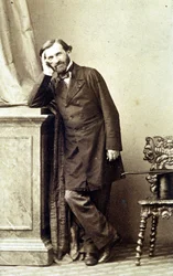 Ritratto del compositore Giuseppe Verdi (1813 - 1901). Anni 1840. Fotografia.