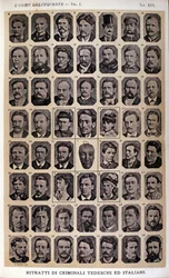 Ritratti di criminali tedeschi e italiani. Album di fotografie raccolte da Cesare Lombroso (1835-1909), criminologo italiano: “L