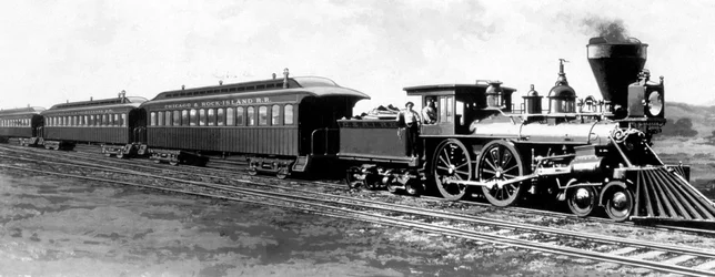 Il treno di Chicago, Rock Island e Pacific Railroad (CRI&P RR) usato dal 1852