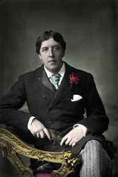 Ritratto dello scrittore Oscar Wilde. Fotografia del XIX secolo