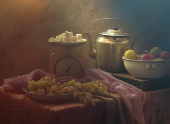 Zucchero e frutta per il bollitore