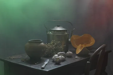 Natura morta in una cucina rustica