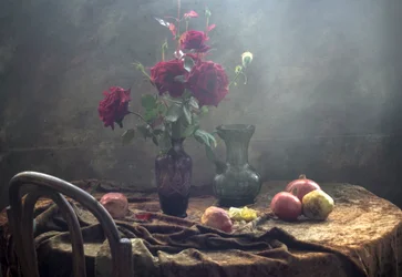 Natura morta con rose d