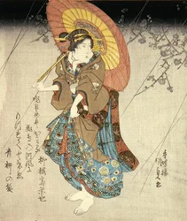 Iwai Kumesaburo II nel ruolo di un amante