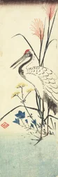 (Erba delle Pampas, Patrinia, Campanula cinese e una gru), 1830-1858