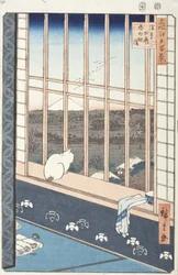 Campi di riso di Asakusa e Festival di Torinomachi dalla serie Cento famose vedute di Edo, 1857