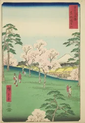 Collina di Asuka nella Capitale Orientale (Toto Asukayama), dalla serie "Trentasei vedute del Monte Fuji (Fuji sanjurokkei)"