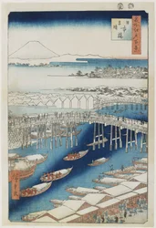 Tempo sereno dopo la neve, ponte Nihonbashi, maggio 1856