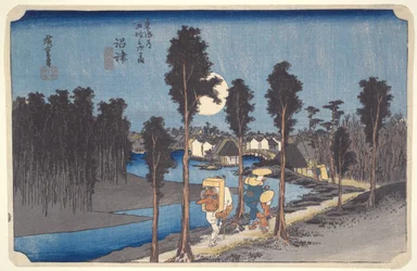 Tramonto a Numazu, dalla serie “Le cinquantatre stazioni del Tōkaidō”