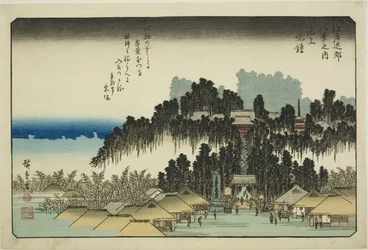 Campana della sera a Ikegami (Ikegami no bansho), dalla serie "Otto vedute nei dintorni di Edo (Edo kinko hakkei no uchi)"