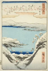 Neve serale a Hira (Hira bosetsu), dalla serie "Otto vedute di Omi (Omi hakkei)"