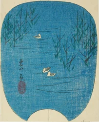 Palude di Fuji a Yoshiwara (Fujinuma, Yoshiwara), sezione del foglio n. 4 dalla serie "Immagini delle Cinquantaquattro stazioni del Tokaido (Tokaido gojusan tsugi zue)"