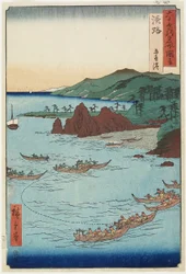 Spiaggia di Goshiki (Cinque colori), Provincia di Awaji, settembre 1855