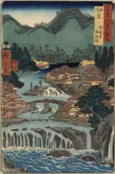 Sorgenti termali a Shuzenji, provincia di Izu, agosto 1853