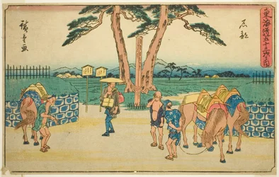 Ishibe, dalla serie Cinquantatré stazioni del Tokaido (Tokaido gojusan tsugi no uchi), noto anche come Gyosho Tokaido