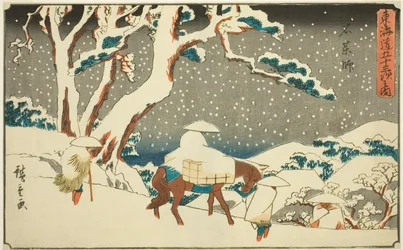 Ishiyakushi, dalla serie "Le cinquantatré stazioni del Tokaido (Tokaido gojusan tsugi no uchi)", conosciuta anche come il Gyosho Tokaido