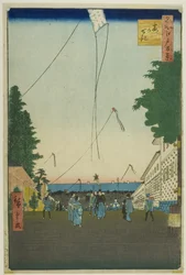 Kasumigaseki, dalla serie "Cento vedute famose di Edo (Meisho Edo hyakkei)".