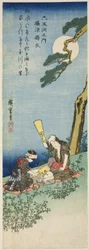 Fiume di gioielli Kinuta nella provincia di Settsu (Settsu Kinuta), dalla serie "Sei fiumi di gioielli (Mu Tamagawa no uchi)"