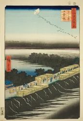 Argine Nihon, Yoshiwara, dalla serie "Cento vedute famose di Edo"