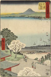 Vista della città di Otsu vista dal Tempio di Mii, Otsu, luglio 1855