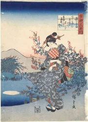 Noji nella provincia di Ōmi, dalla serie Sei fiumi gioiello nelle antiche poesie