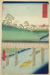 Ochanomizu nella capitale orientale (Toto Ochanomizu), dalla serie "Trentasei vedute del Monte Fuji (Fuji sanjurokkei)"