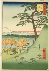 Fuji originale, Meguro, dalla serie "Cento vedute famose di Edo"