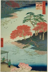 Recinti del santuario di Akiba, Ukeji, dalla serie "Cento vedute famose di Edo"