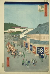Shitaya Hirokoji, dalla serie "Cento famosi luoghi di Edo (Meisho Edo hyakkei)"