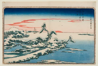 Neve il giorno di Capodanno a Susaki, dalla serie «Luoghi famosi della capitale orientale»