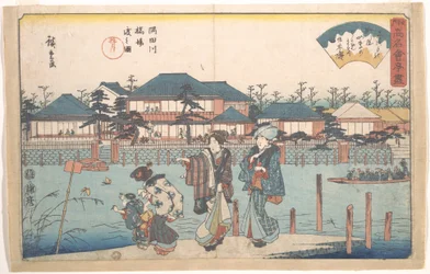 Sumidagawa, traghetto a Hashiba (Yanagiya)
