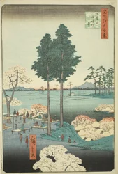 Scogliera di Suwa a Nippori, dalla serie "Cento vedute famose di Edo"