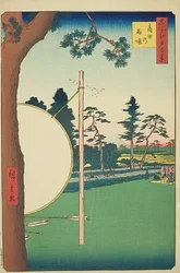 Takata Riding Grounds (Takata no baba), n. 115 della serie "Cento vedute famose di Edo (Meisho Edo hyakkei)".