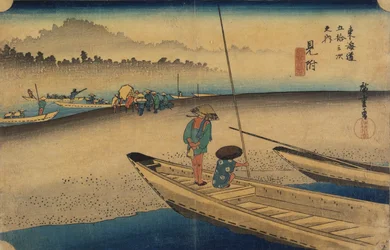Vista del fiume Tenryu, Mitsuke, c. 1833