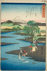Il fiume gioiello di Chofu nella provincia di Musashi, dalla serie "Sei fiumi gioiello nelle varie province"