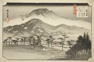 La Campana della Sera a Miidera (Mii no bansho), dalla serie "Otto Vedute nella Provincia di Omi (Omi hakkei no uchi)"