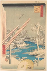 Il deposito di legname a Fukagawa