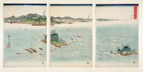 Le rapide di Naruto nella provincia di Awa, dalla serie «Neve, luna e fiori», 1857