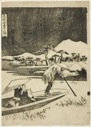 Il Fiume Sumida in Inverno (Fuyu, Sumidagawa), dalla serie "Vedute delle Quattro Stagioni in Luoghi Famosi (Meisho shiki no nagame)"