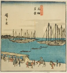 Vista reale di Takanawa (Takanawa shinkei), sezione di un foglio dalla serie "Luoghi famosi nella capitale orientale (Toto meisho)"